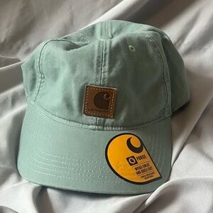 Carhartt Seafoam Green Canvas Logo Cap